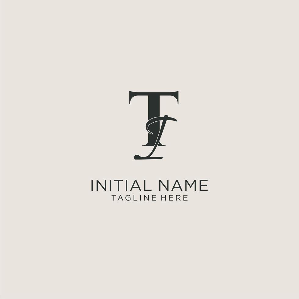 Initials TI letter monogram with elegant luxury style. Corporate