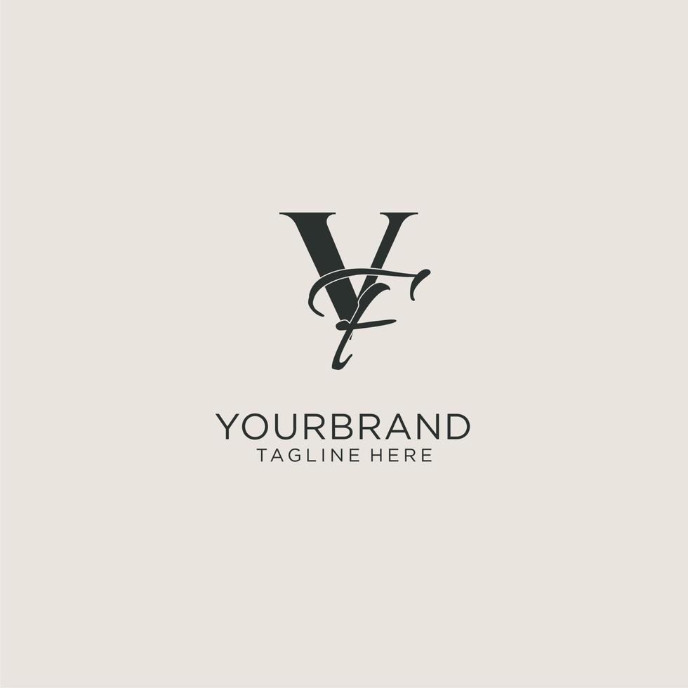 Initials VF letter monogram with elegant luxury style. Corporate identity and personal logo vector