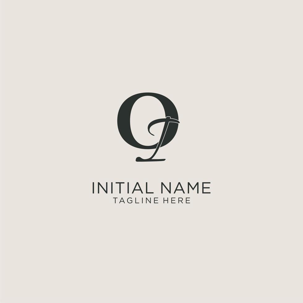 Initials OI letter monogram with elegant luxury style. Corporate identity and personal logo vector