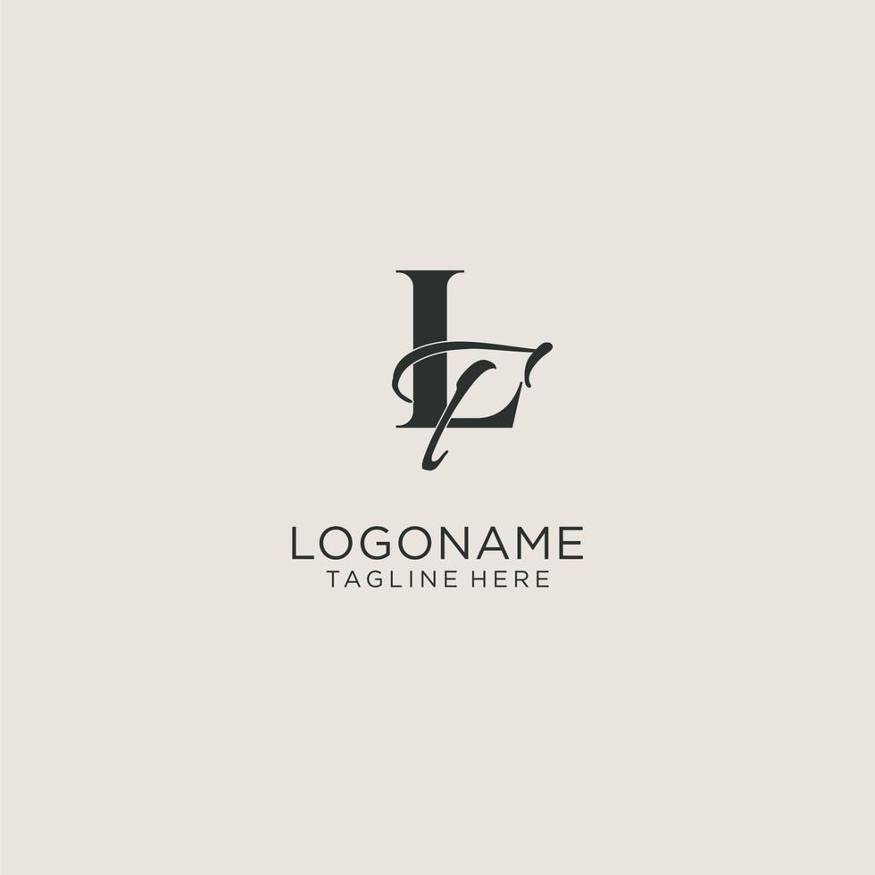 Initials LT letter monogram with elegant luxury style. Corporate identity and personal logo vector