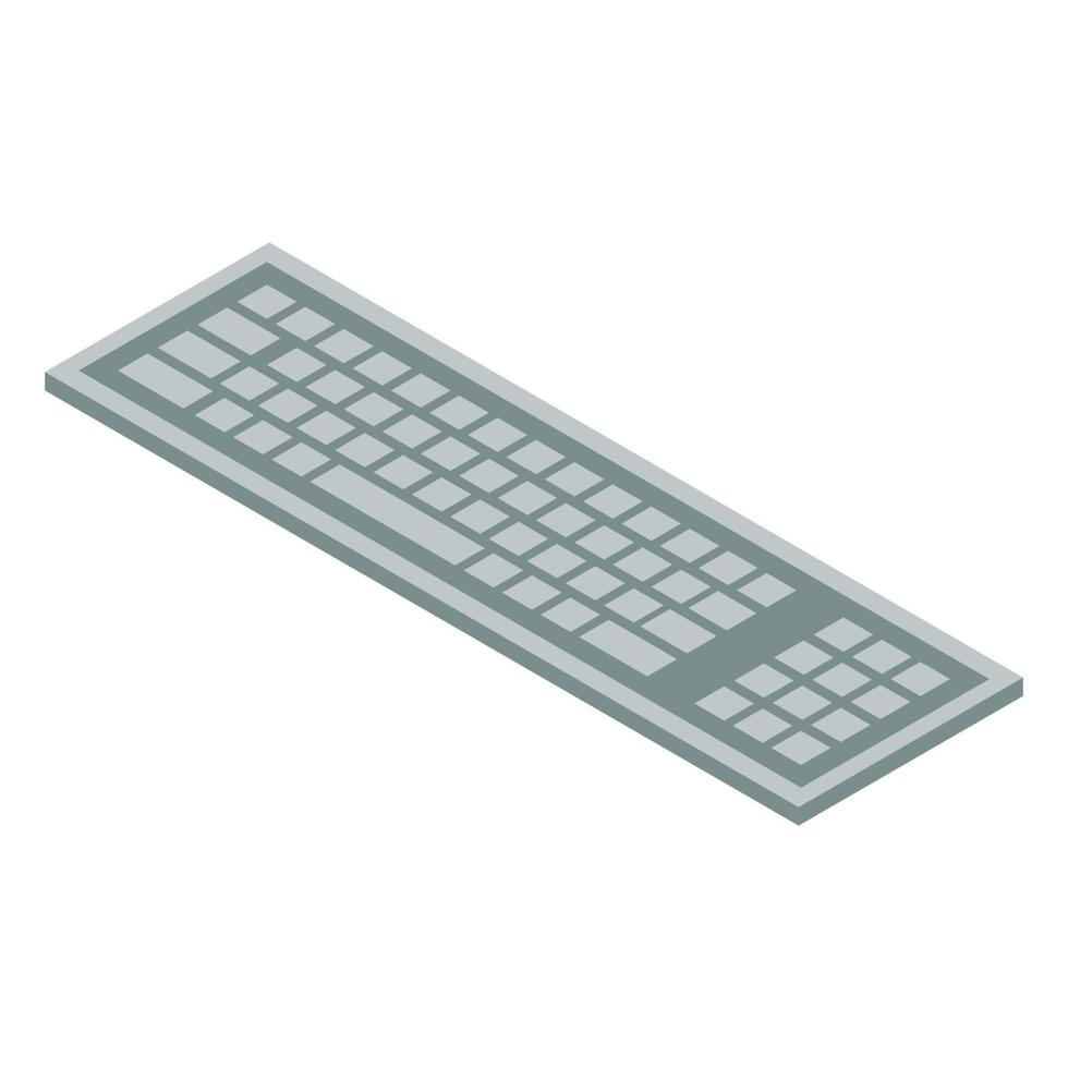 Wireless keyboard icon, isometric style vector