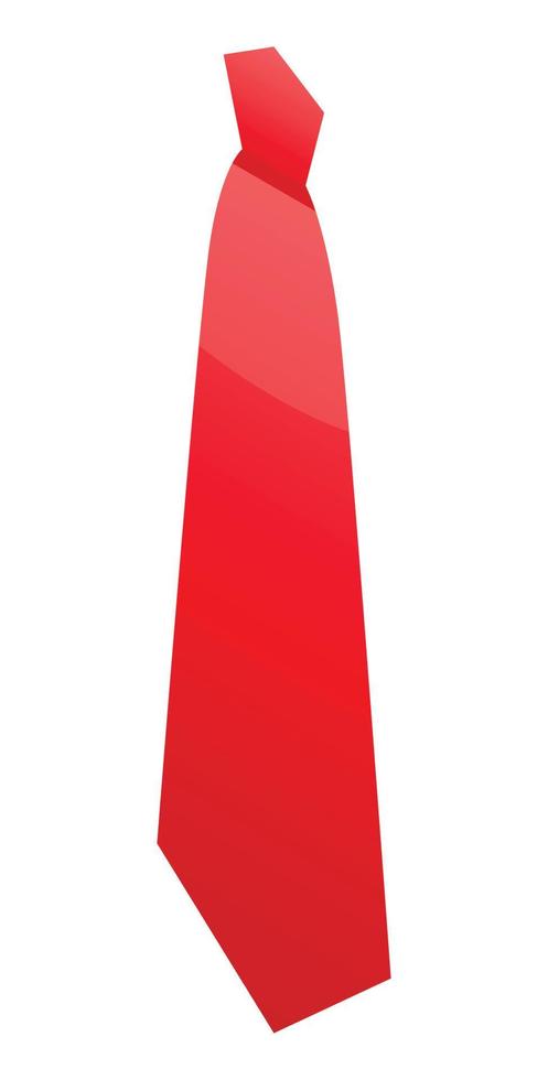 icono de corbata roja, estilo isométrico vector