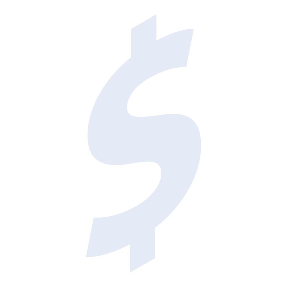 Dollar sign icon, isometric style vector