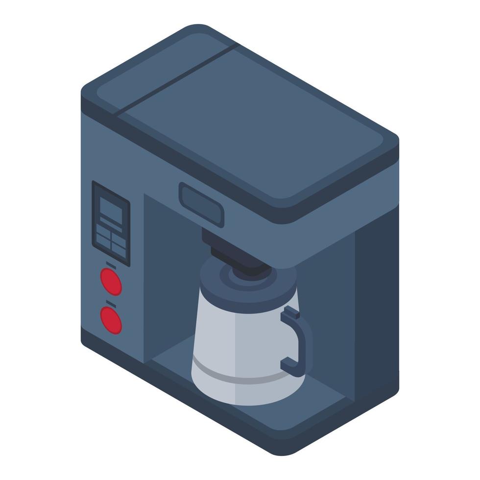 icono de máquina de café, estilo isométrico vector