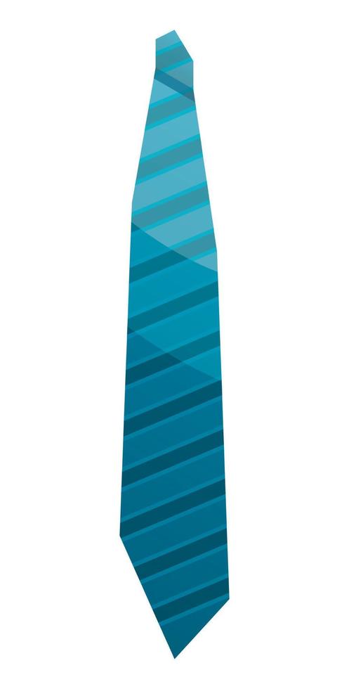 Blue striped necktie icon, isometric style vector