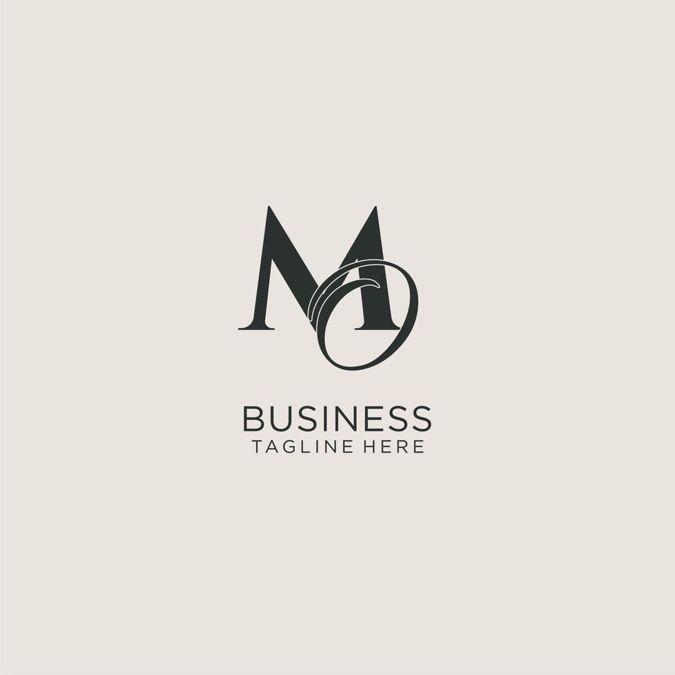 Initials MO letter monogram with elegant luxury style. Corporate identity and personal logo vector