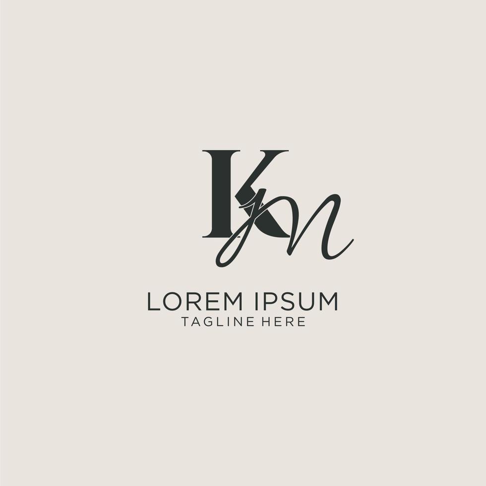 Initials KM letter monogram with elegant luxury style. Corporate identity and personal logo vector