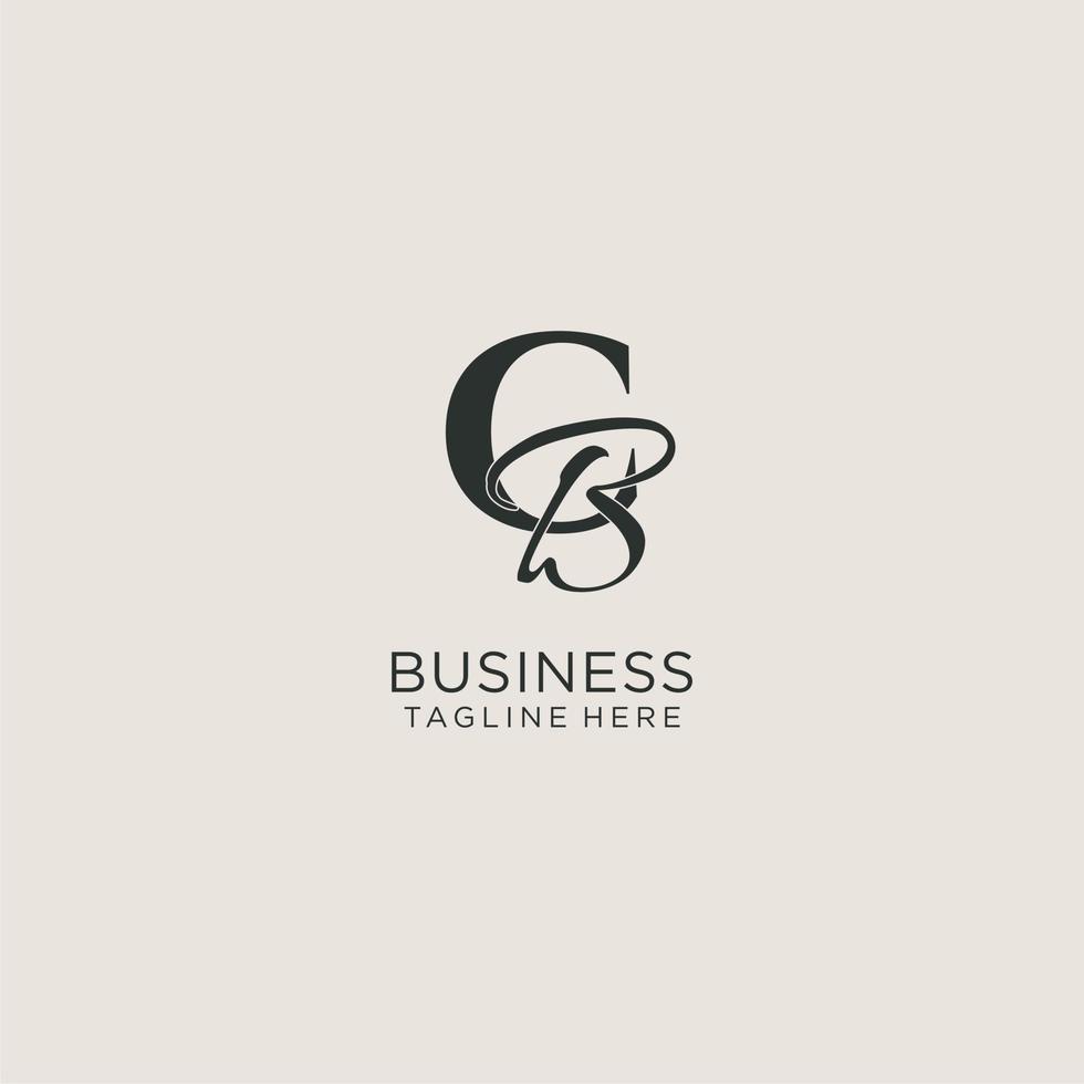 Initials CB letter monogram with elegant luxury style. Corporate identity and personal logo vector