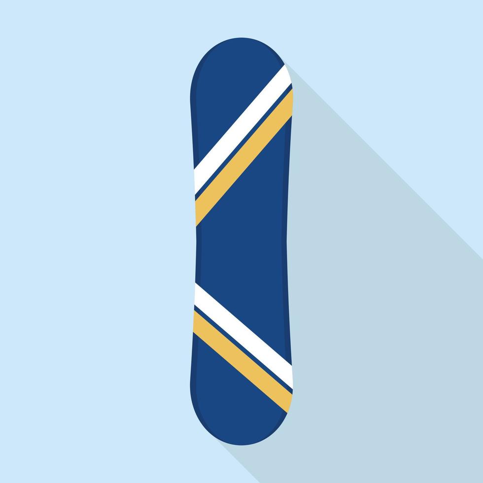 icono de tablero azul de snowboard, estilo plano vector