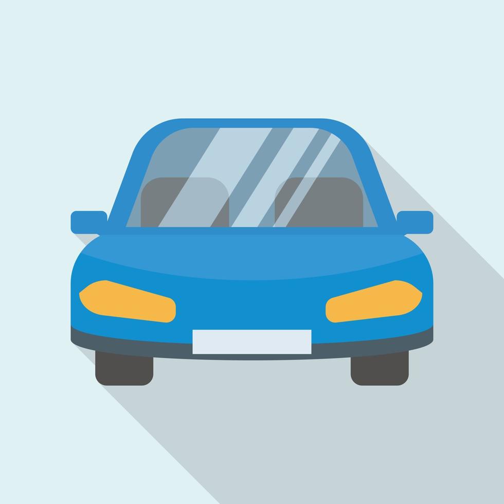 icono de coche asegurado, estilo plano vector