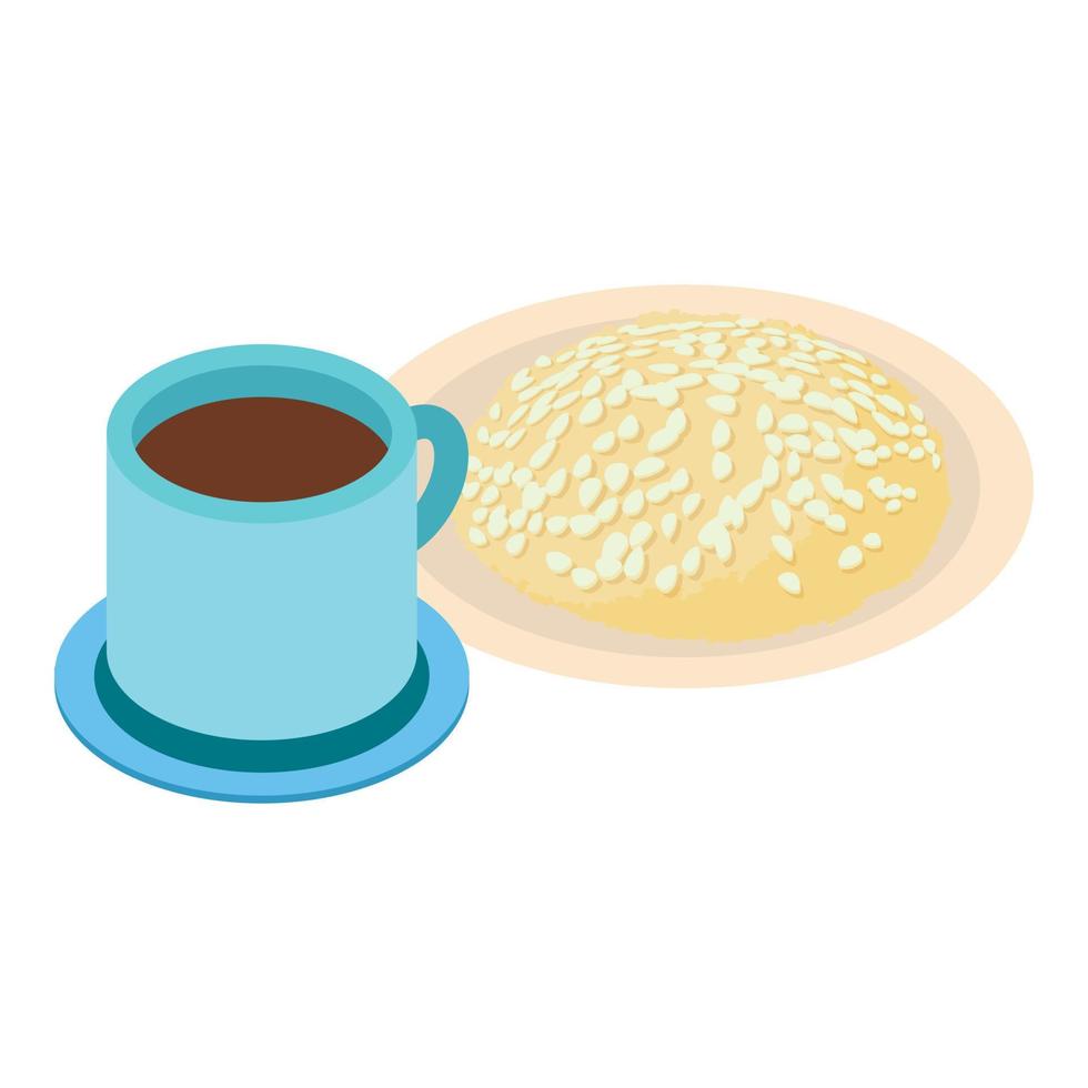 Good morning icon, isometric style vector