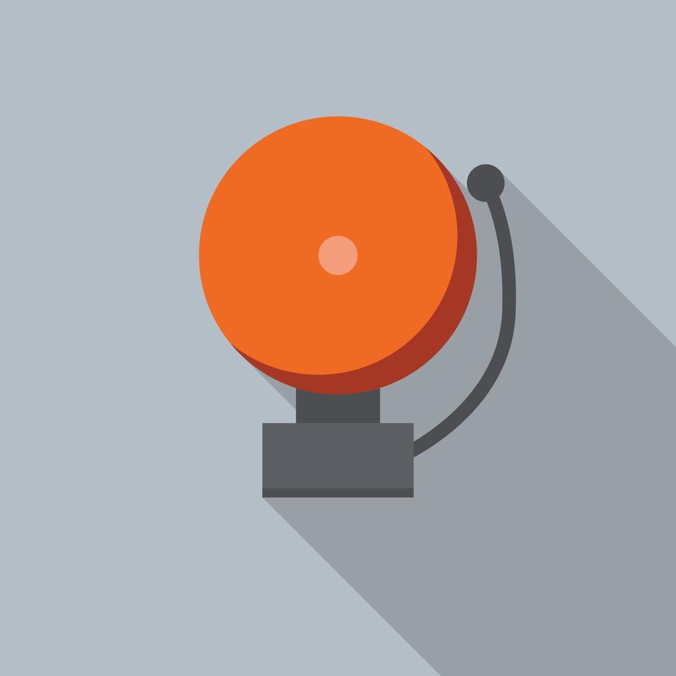Alarm siren ring icon, flat style 15385568 Vector Art at Vecteezy