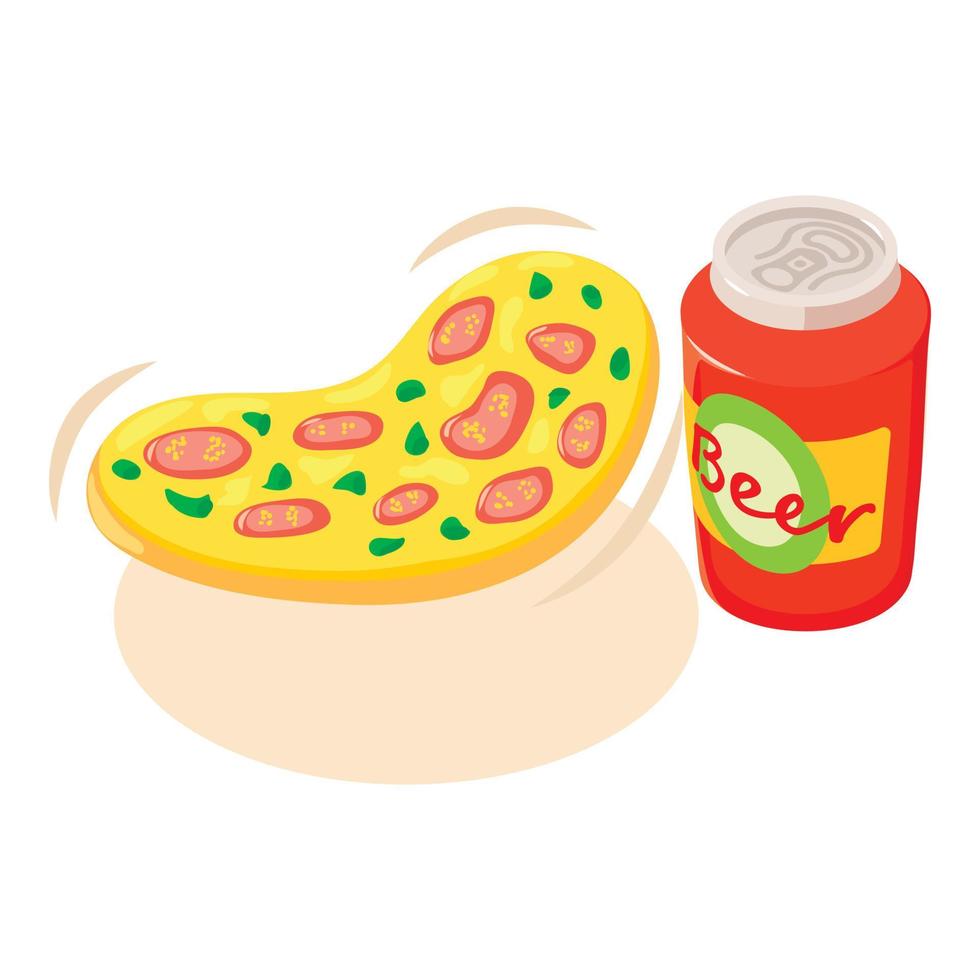 Snack menu icon, isometric style vector