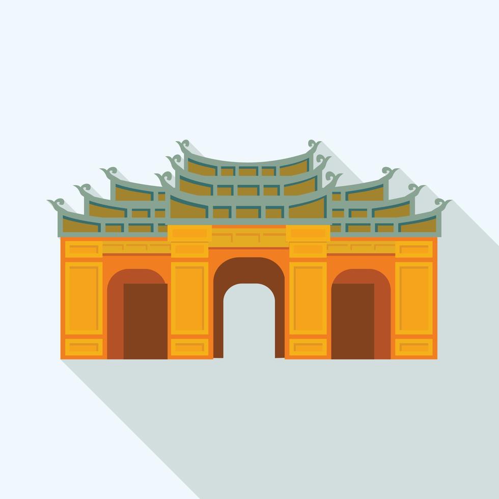 Vietnam arch icon, flat style vector