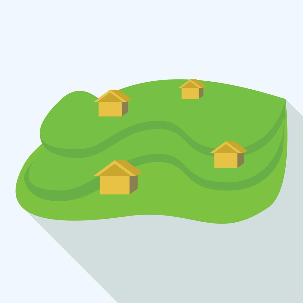 Vietnam farm icon, flat style vector