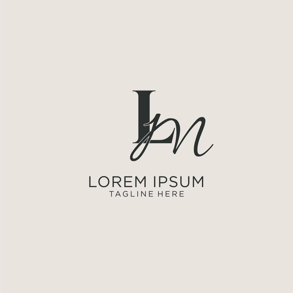 Initials LM letter monogram with elegant luxury style. Corporate identity and personal logo vector
