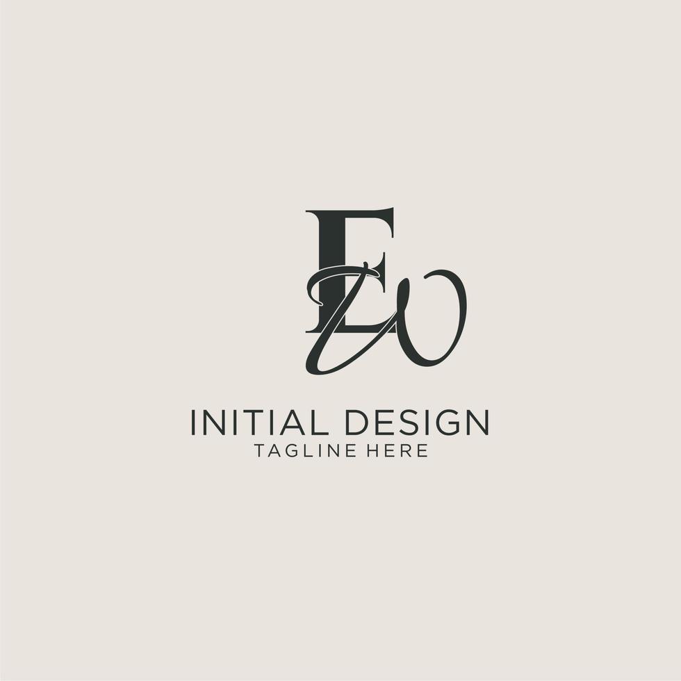 Initials EW letter monogram with elegant luxury style. Corporate identity and personal logo vector