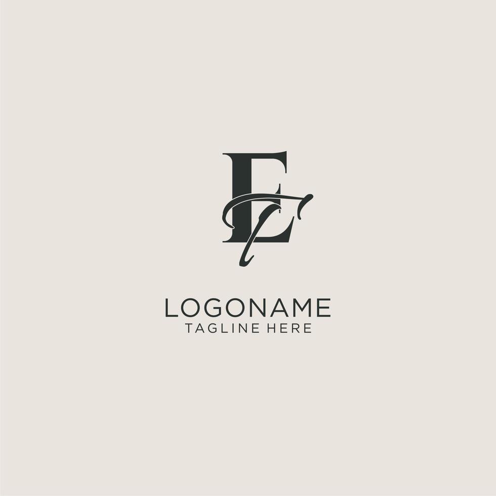 Initials ET letter monogram with elegant luxury style. Corporate identity and personal logo vector