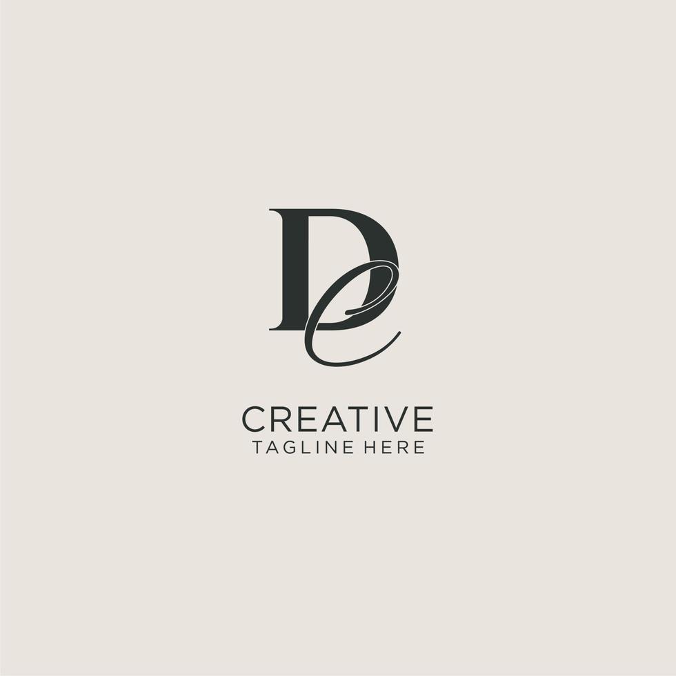 Initials DC letter monogram with elegant luxury style. Corporate identity and personal logo vector