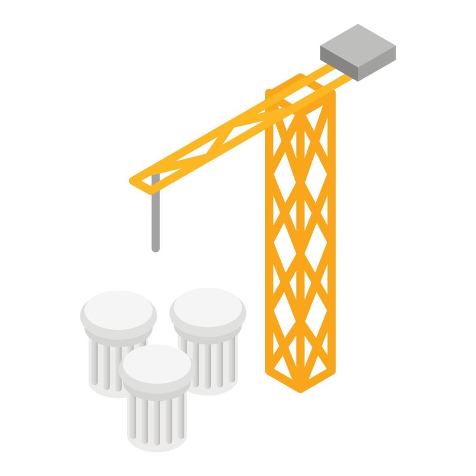 Construction icon, isometric style vector
