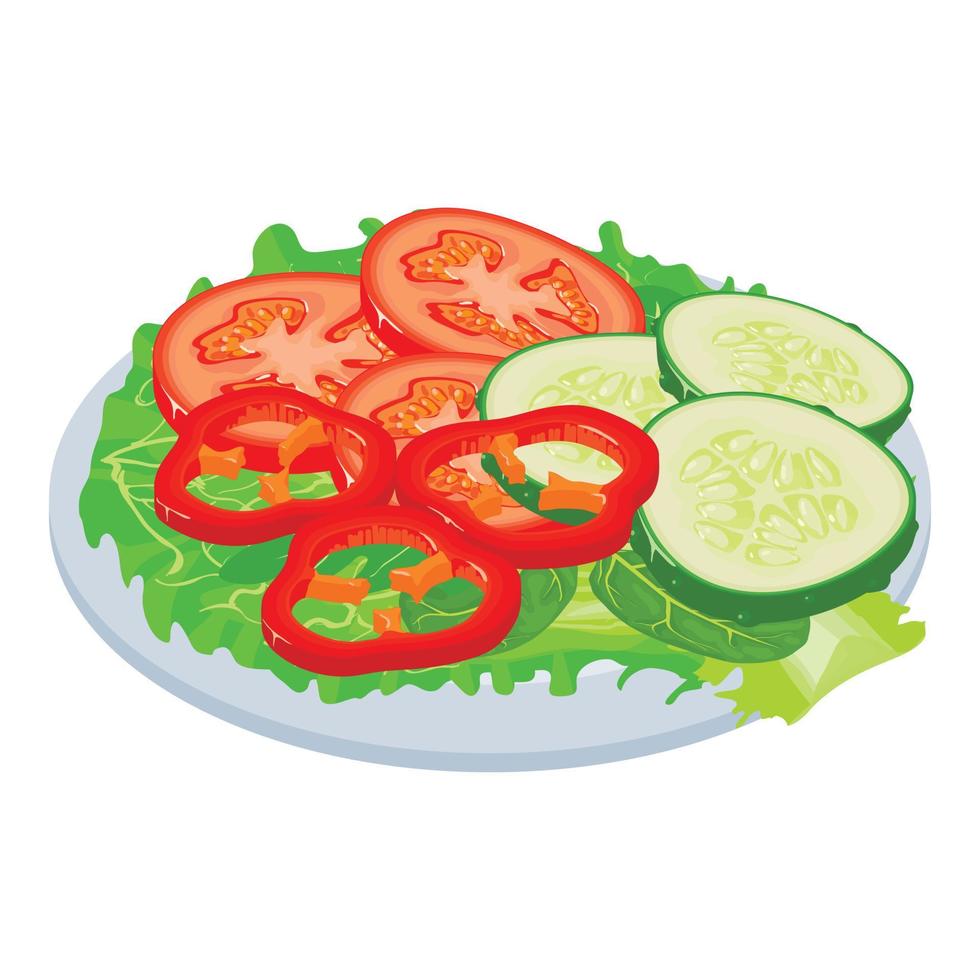 Healthy food icon, isometric style vector