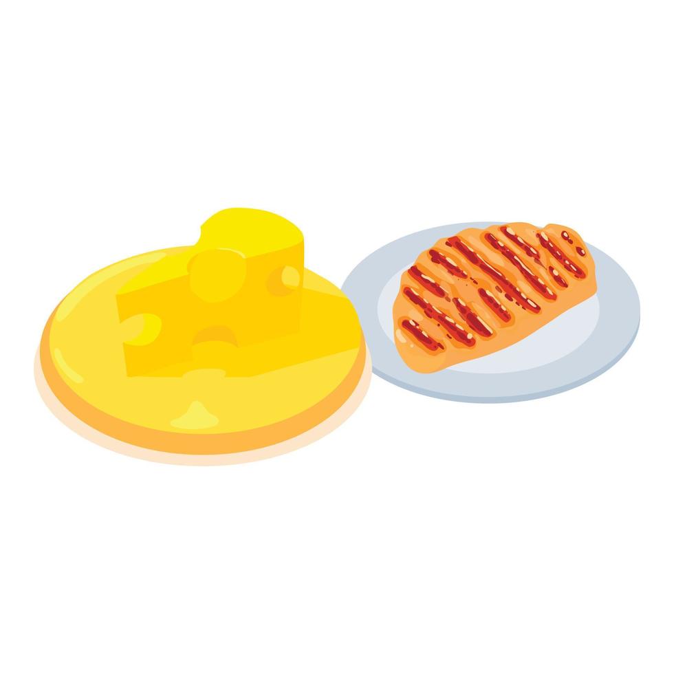 Protein food icon, isometric style vector