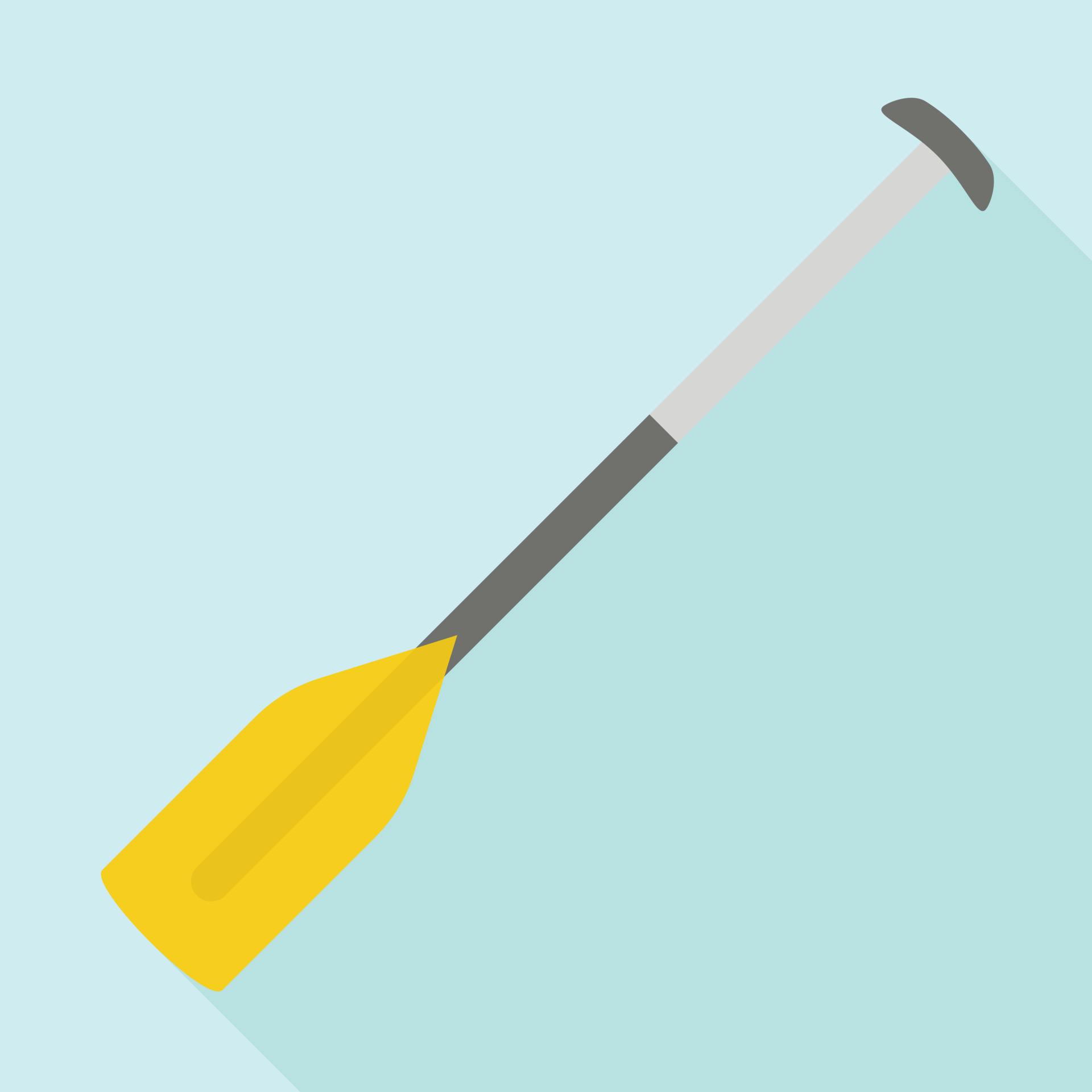 Kayak paddle icon, flat style 15385886 Vector Art at Vecteezy