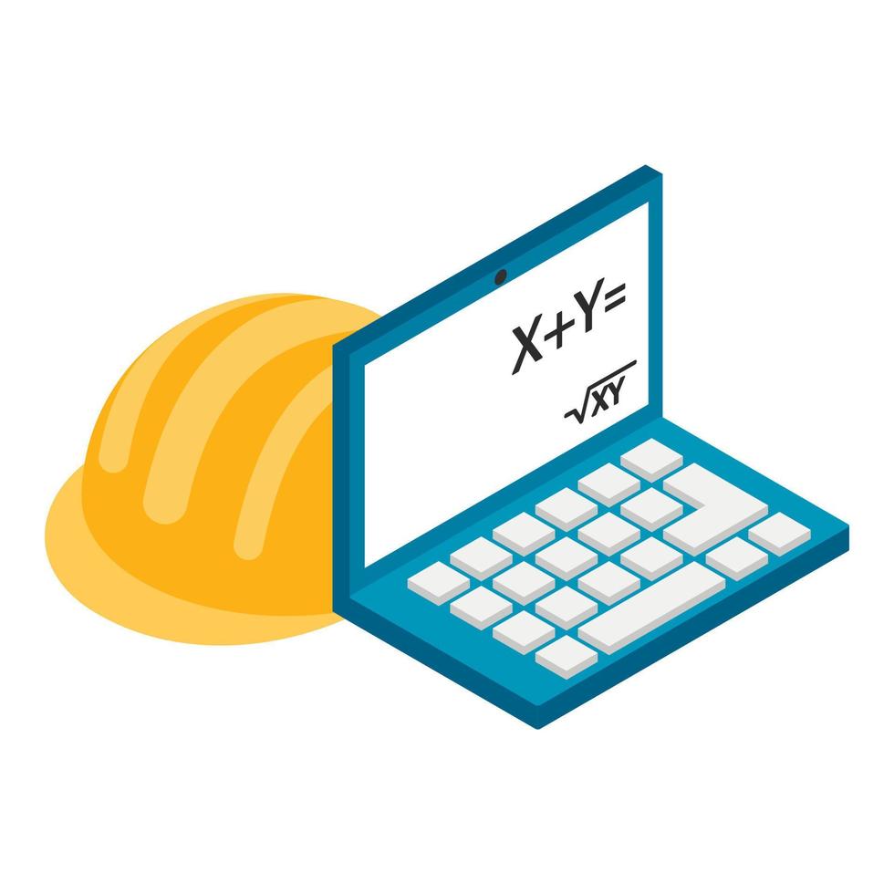 Engineering icon, isometric style vector