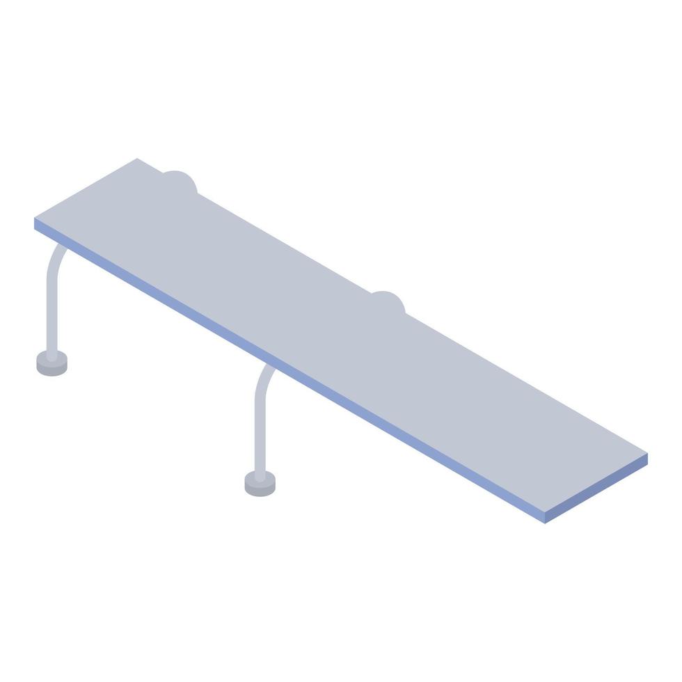 Swim diving board icon, isometric style vector