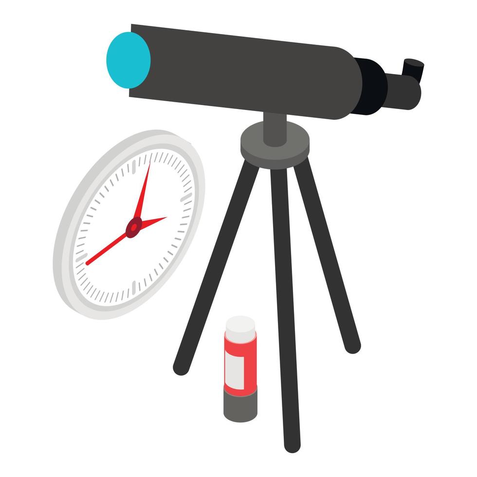 Observation icon, isometric style vector