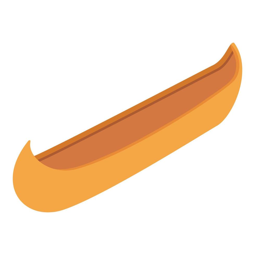 Canoe icon, isometric style vector