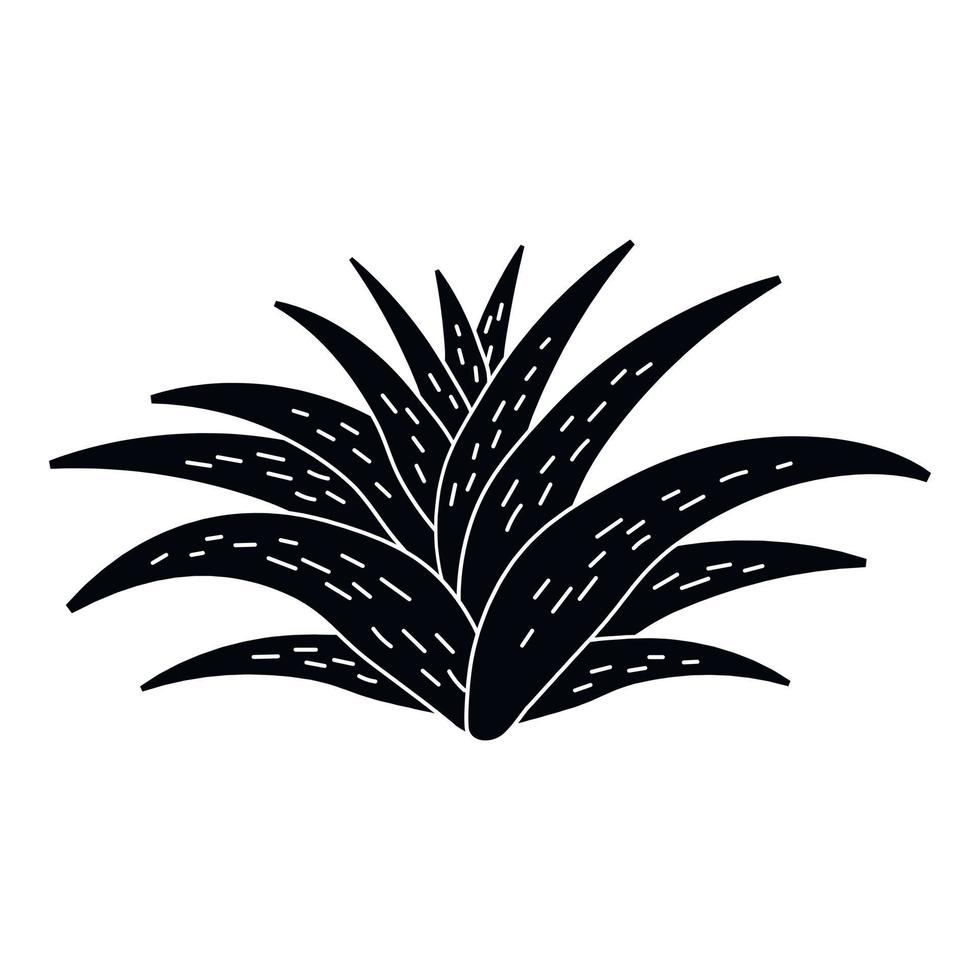 icono de planta de aloe, estilo simple vector