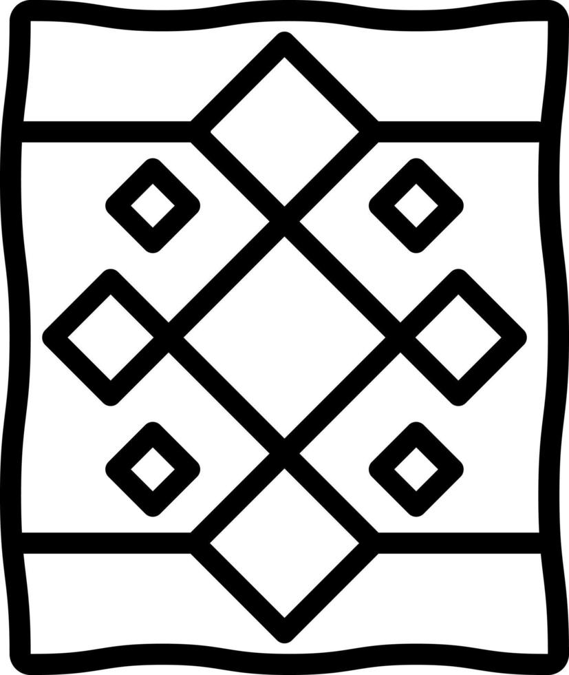 line icon for quilt vector