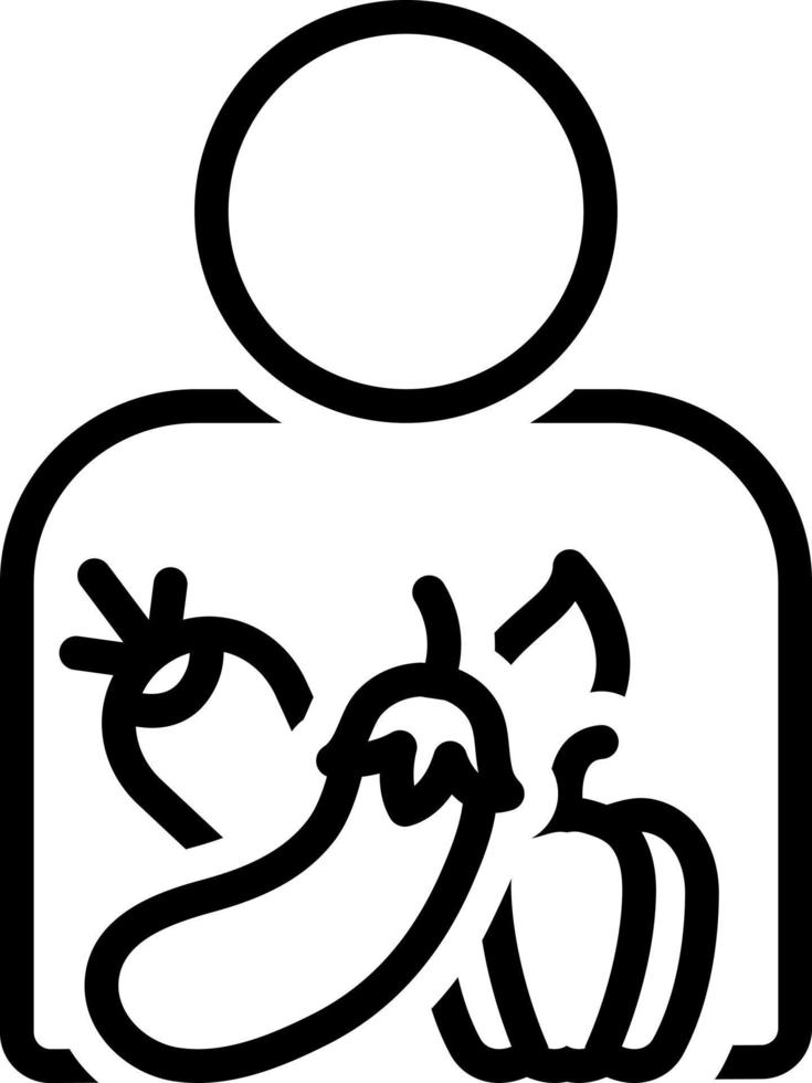 line icon for vegetarian vector