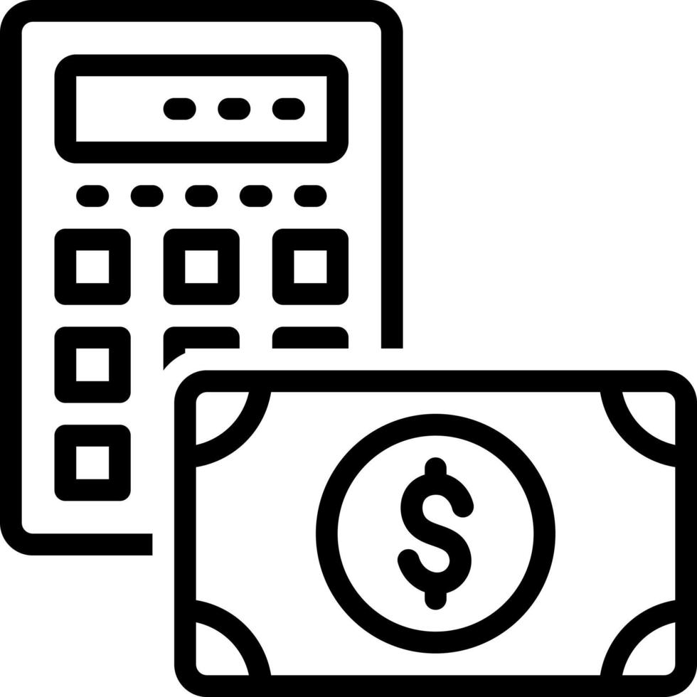line icon for estimate vector