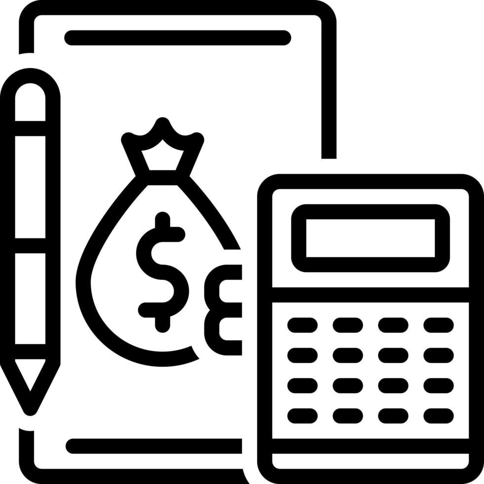 icono de línea para finanzas vector