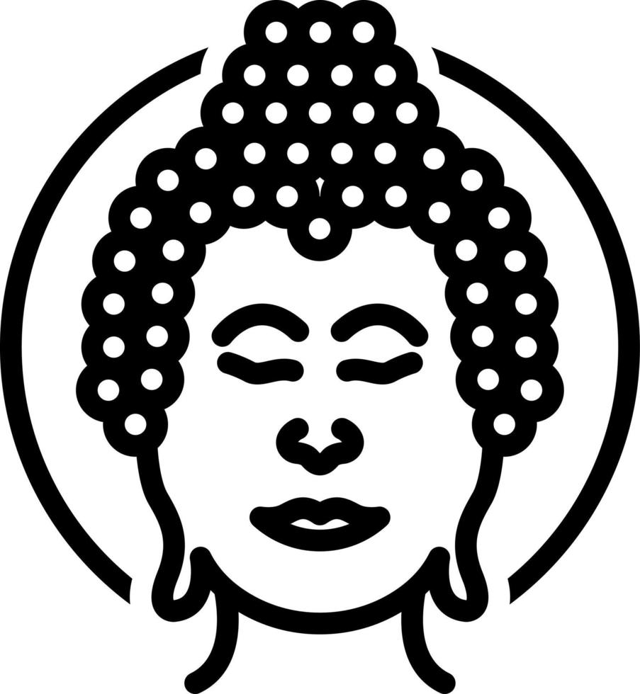 line icon for buddha vector