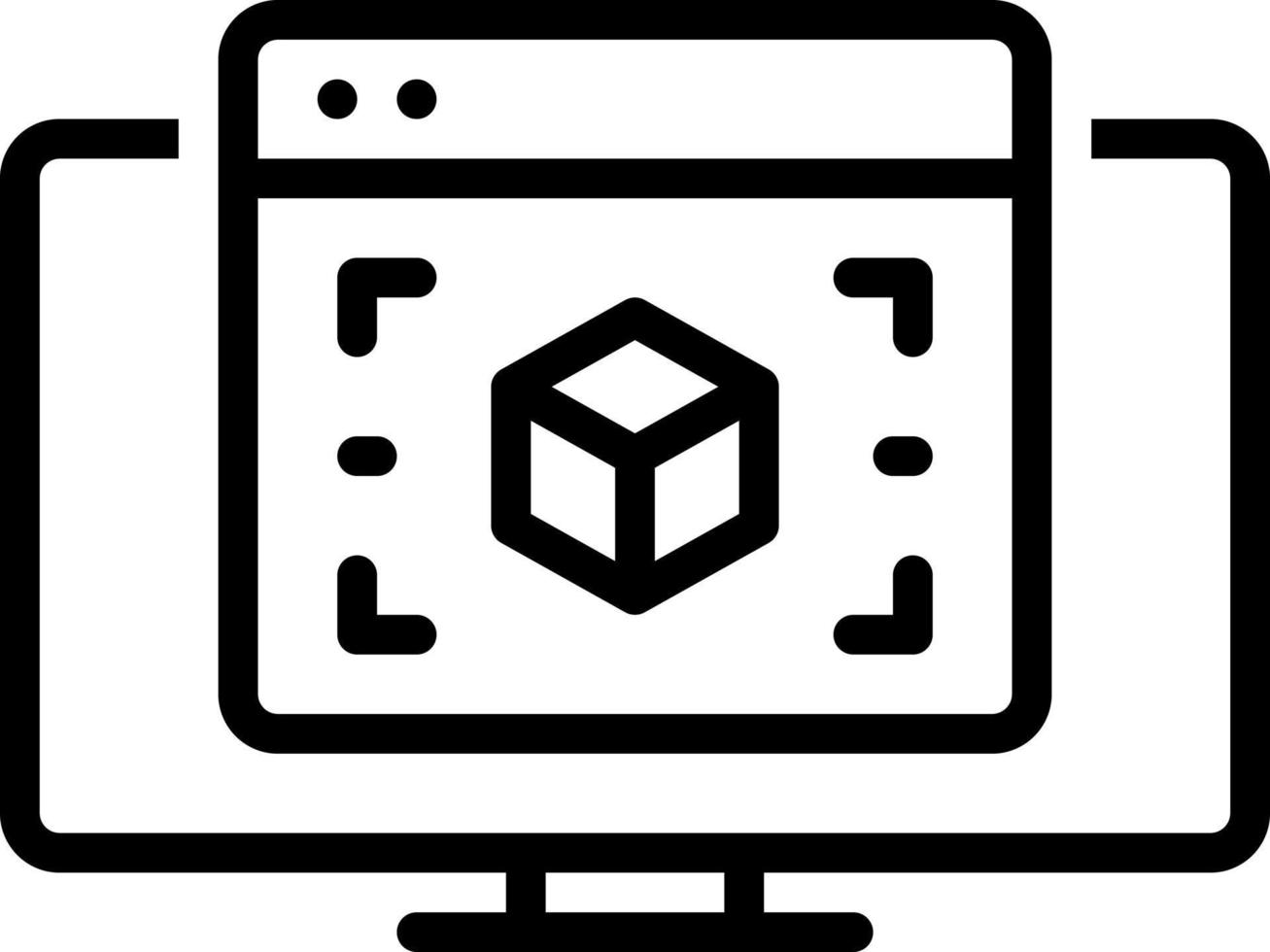 line icon for virtual vector