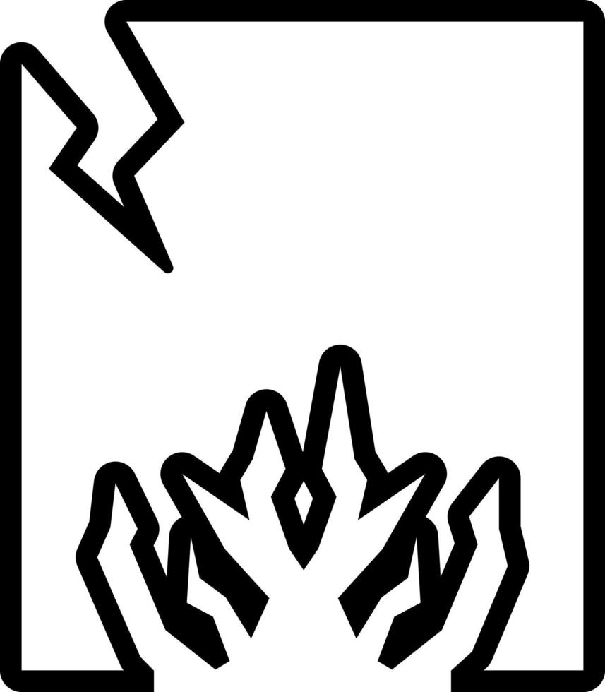 line icon for crack vector