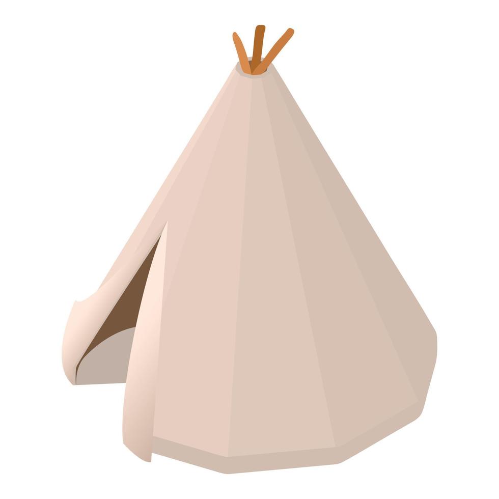 Wigwam icon, isometric style vector