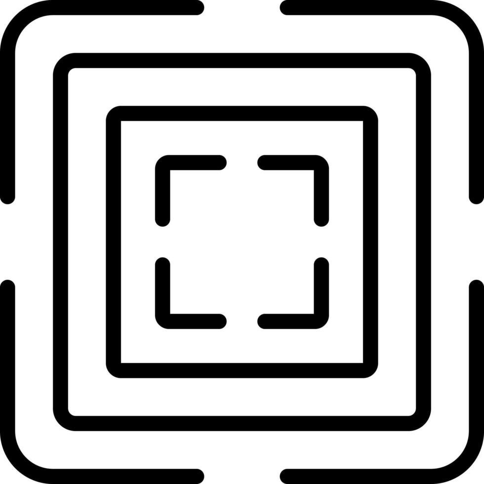 line icon for square vector