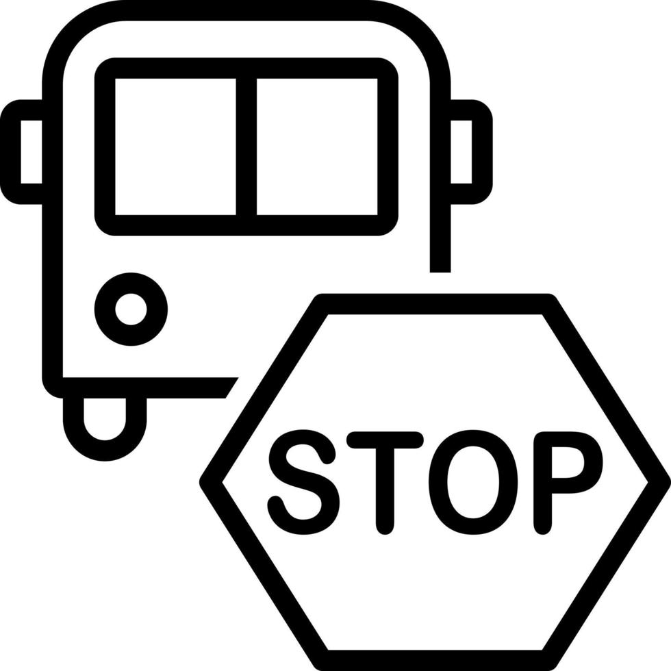 line icon for stops vector