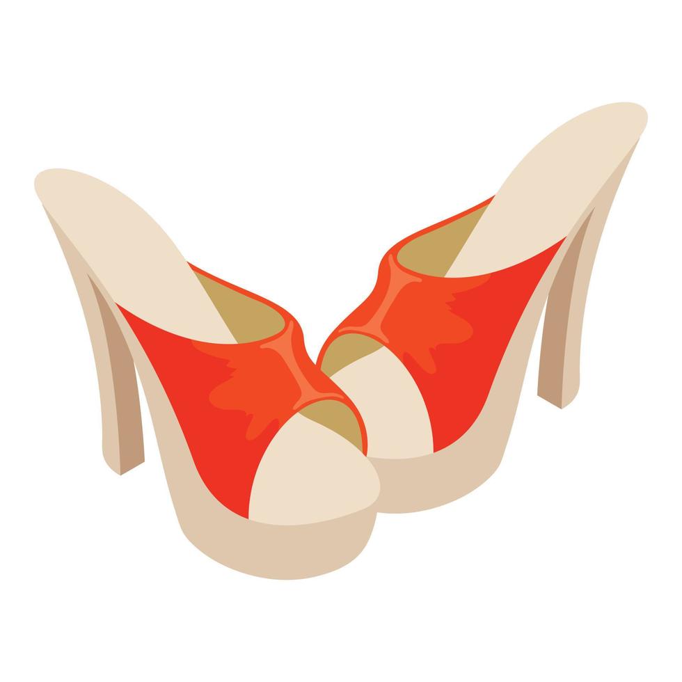 Mules sandals icon, isometric style vector