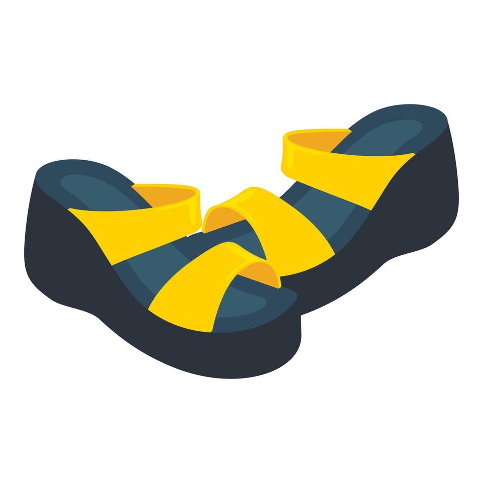 Platform shoes icon, isometric style vector