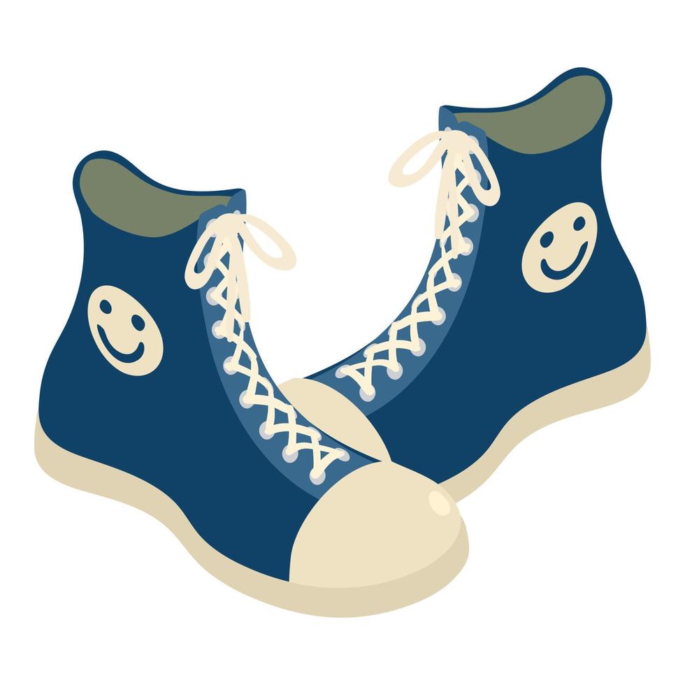 High gumshoes icon, isometric style vector
