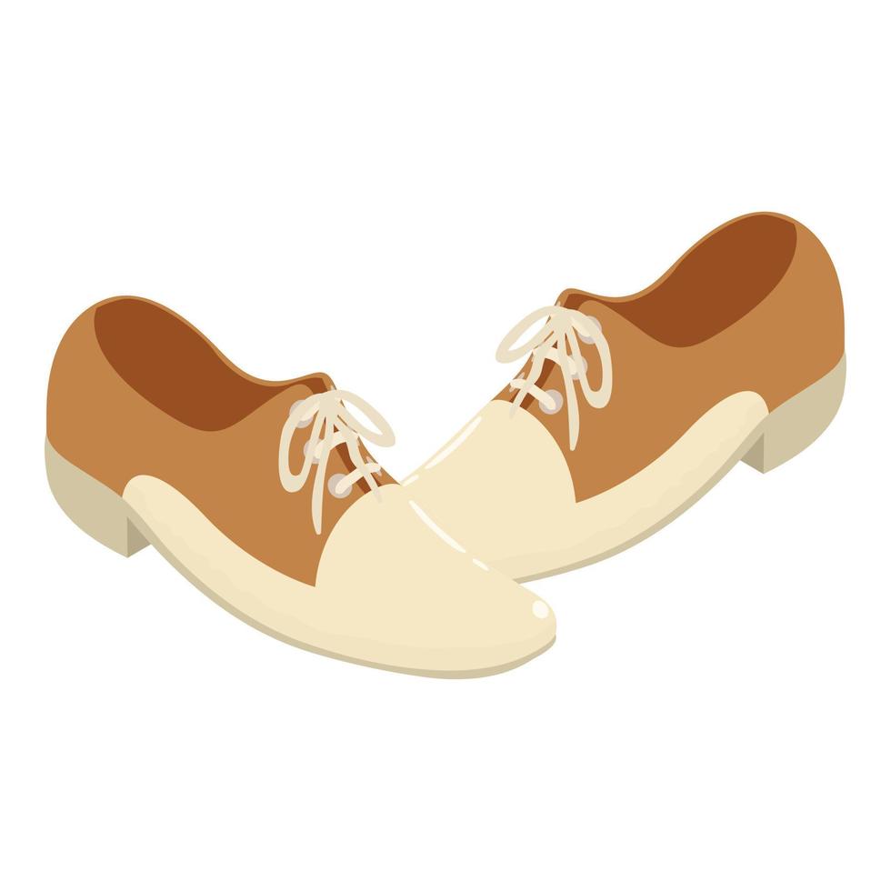 icono de zapatos retro, estilo isométrico vector