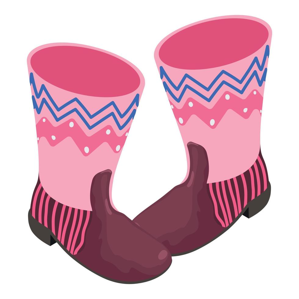 Gum boots icon, isometric style vector