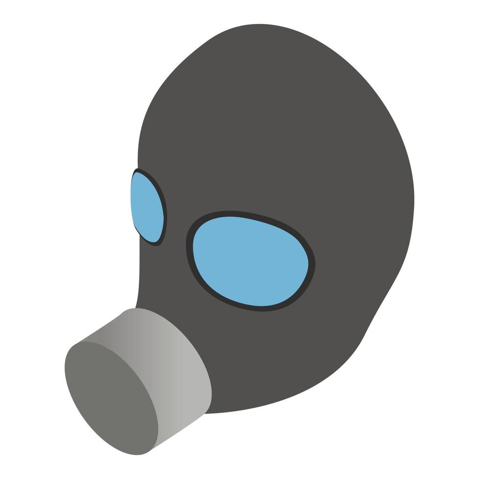 Gas mask icon, isometric style vector