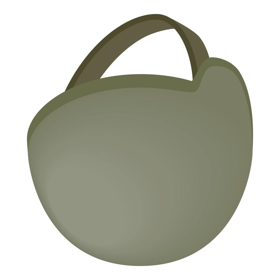 Military helmet icon, isometric style vector