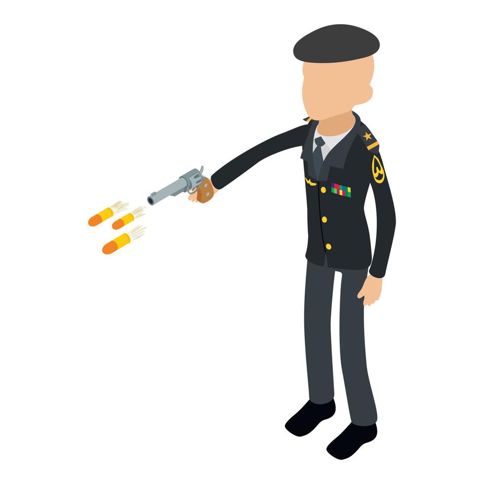 Shot icon, isometric style vector